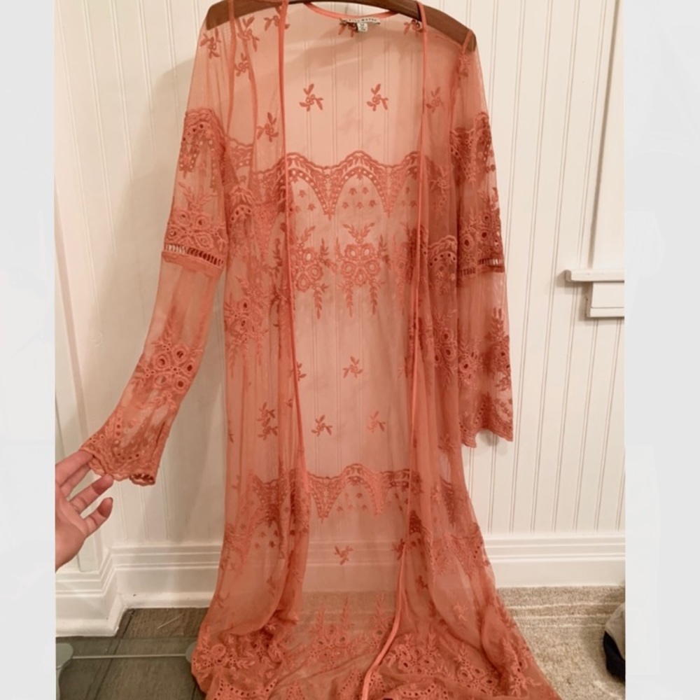 Orange boho duster